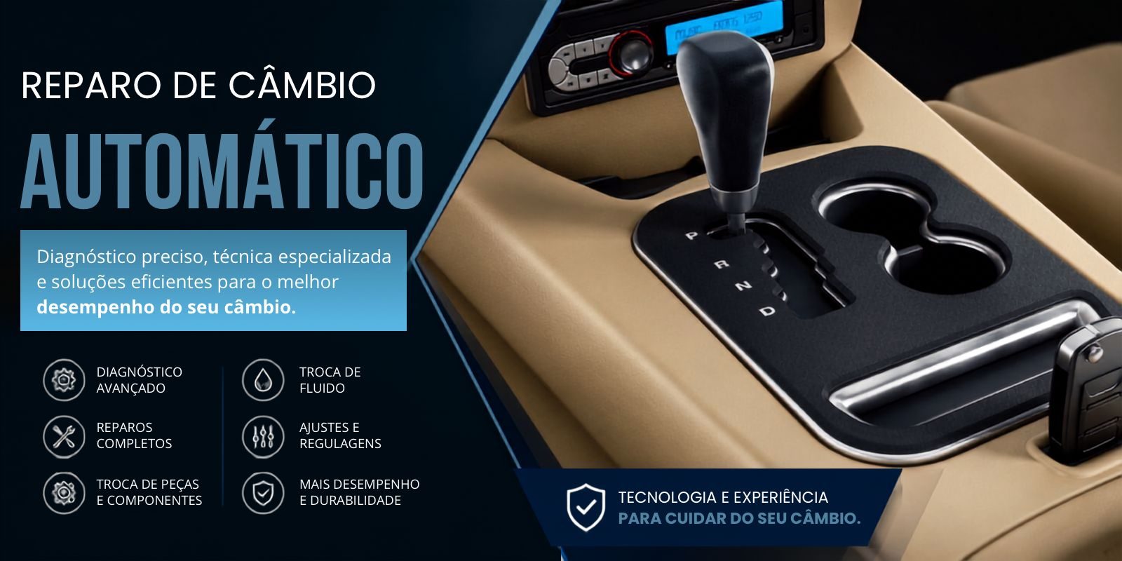 Reparo de câmbio automático — diagnóstico avançado e troca de fluido
